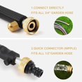 thumbnail image 4 of Jet High Pressure Washer Power Spray Nozzle Wand Aluminum Alloy Garden Hose Attachment Car Cleaning Tool 3 Nozzles"}, 4 of 6