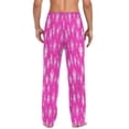 thumbnail image 2 of Pink Blossoms Pattern Men's Lightweight Pajama Bottoms Stretch Elastic Waist Side Pockets Spring Fall, 2 of 7