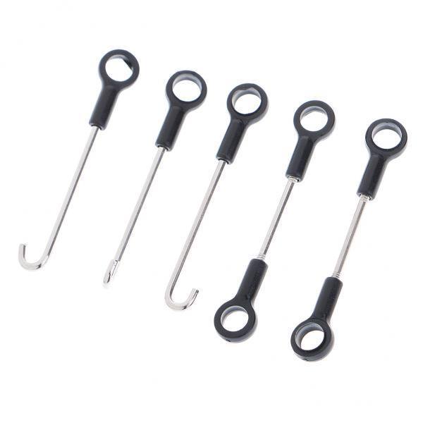 2x 5 Piezas de Rótu de Servo de Dirección de Barras para WLtoys V950 RC Zulema Conjunto de enlace de helicóptero RC