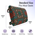 thumbnail image 5 of Ethnic Lumbar Pillow, Ornament with Geometric Details Bohemian Cultural Design, Soft Back Cushion for Office Chairs with Adjustable Straps, 14" x 13", Multicolor, by Ambesonne, 5 of 7