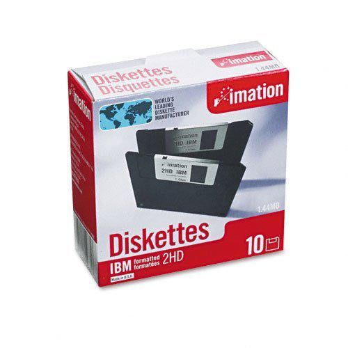 imation products - imation - 3.5" diskettes, ibm-formatted, ds/hd, 10/box - sold as 1 box - cost effective. - low torque reduces diskette drive wear. - antistatic design. - formatted. -
