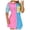 Pink, variant on Blouses Button-Down Shirts for Women Short Sleeve Casual Button Front Pocket Design Colorblock Shirt Dress
