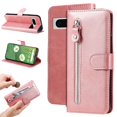 thumbnail image 1 of SaniMore Case for Google Pixel 8 6.3" 2023, Zipper Wallet Pocket Caed Slots Retro PU Leather Shockproof Drop-proof Flip Kickstand All-around Protective Shell For Google Pixel 8,Rosegold, 1 of 12