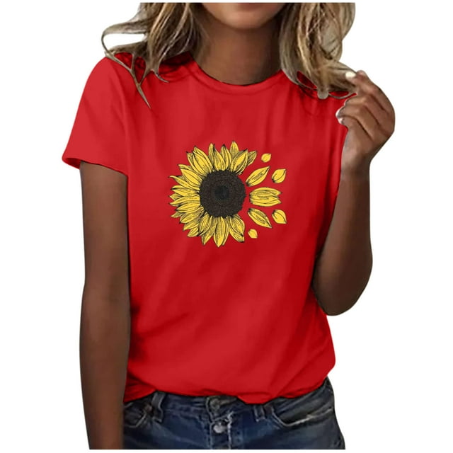 Blouses pour Femmes,Shorts pour Femmes,Blouse à Manches Courtes Imprimée pour Femmes, T-Shirt Drôle à Col Rond,Blouses pour Femmes Mode,Blouses à Manches Courtes pour Femmes