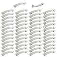 thumbnail image 2 of 50 Pack 4 Inch Large Silver Blank Rectangle Metal French Barrette 10cm Hair Clips DIY Crafts Plain Barrettes for Bows Thick Hair Snap Clips Ponytail Holder Hairclips Accessories for Women Girls, 2 of 4