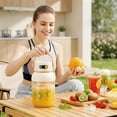 thumbnail image 6 of 2-In-1 38 Blades Portable Blender Type-C Rechargeable Mini Wireless Personal Cup Easy-Washing Household Mixer for Shakes & Juice, 6 of 7