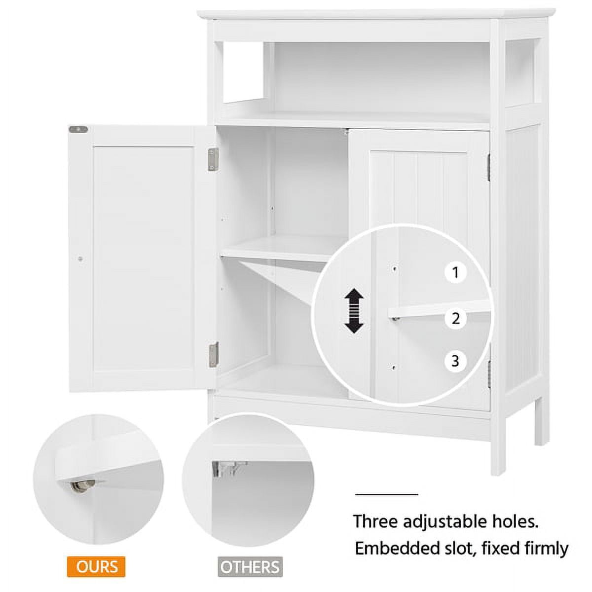 Renwick Multifunctional Bathroom Storage Cabinet with Adjustable Shelf,White