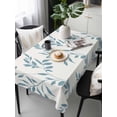 thumbnail image 6 of Blue Leaves Table Cloth, Waterproof Tablecloth for Rectangle Tables, Modern Minimalist Leaf Botanical Vintage Reusable Washable Fabric Table Cover for Restaurant Kitchen Dining Tables 60"x120", 6 of 9