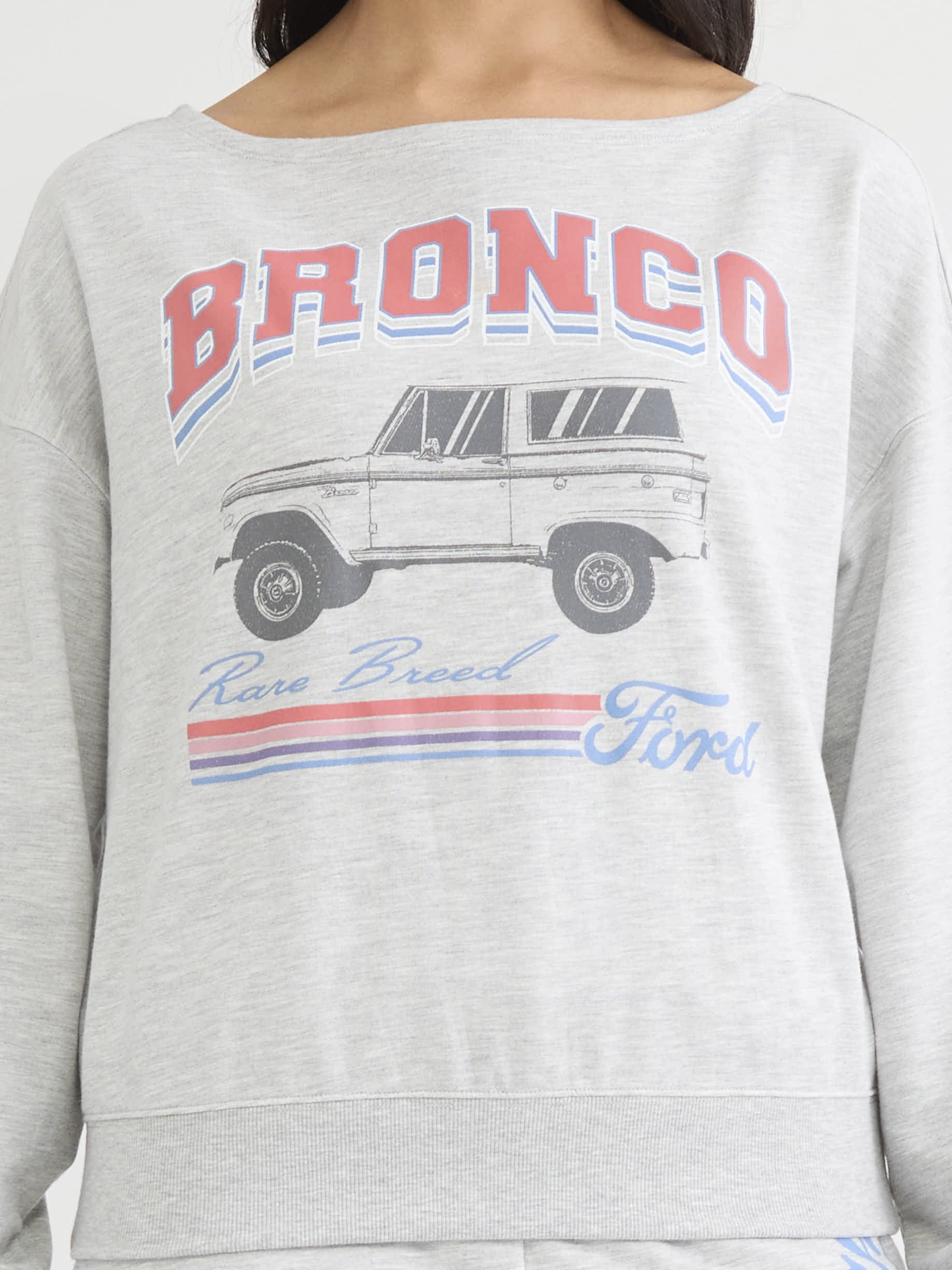 Ford Bronco Women's Graphic French Terry Sweatshirt with Long Sleeves, Sizes XXS-XXL