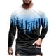 thumbnail image 1 of Hombres moda casual cuello redondo pulóver impresión manga larga camiseta blusa Pompotops oipoqjl4773, 1 of 3