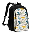 thumbnail image 1 of Balery Childish Dinosaur Mochila con carga USB para hombre y mujer - Mochila impermeable y antirrobo para laptop con puerto USB para viajes, trabajo, 1 of 7