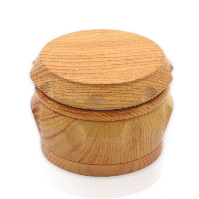 Hierba de madera Molinillo de mano Pimienta portátil 4 capas Trituradora Muela Fina Herramienta de Zinc Aleación de Zinc Accesorios de Cocina Suministros para el hogar DIYOO HA010990-01