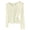 Yellow, variant on Ladies Hollow Lace Open Front Knit Cardigan Long Sleeve Lightweight Breathable Sheer Sweater Coat Wrinkle Resistant Transitional Layering Cover Up