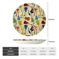 thumbnail image 2 of Picia Different Kind Of Guitars Pattern Bone China Decorative Plate – Wall Decor with Stand and Adhesive, Elegant Ornament for Living Room, Office, or Entryway-8in, 2 of 6