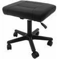 thumbnail image 5 of Footrest Stool Under Desk, Adjustable Footrest Ottoman Stool, Mobile Footrest with Wheels, Leg Rest for Home or Office Use (Black), 5 of 8