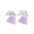 thumbnail image 2 of BemeyourBBs Baby Girl 2Pcs Outfits Sleeveless Tulle Dress + Long Sleeve Jacket, 2 of 9
