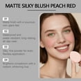 thumbnail image 4 of Orange-Red Matte Smooth Blush, 3.5g - Vibrant Pressed Powder Blush - Warm Coral Tone for a Fresh Look - Long-Lasting Cheek Color, 4 of 6
