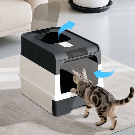 black Magic Cube Intelligent Cat litter Box - Free Hands, Enjoy Pure Life | Automatic Cleaning, Silent Design, Preferred for Multi Cat Families