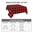 thumbnail image 7 of Wukai Buffalo Plaid Red Black Waterproof Tablecloth for Kitchen Dining, Fits Square Tables for 2-4 Seats -54"x54", 7 of 7