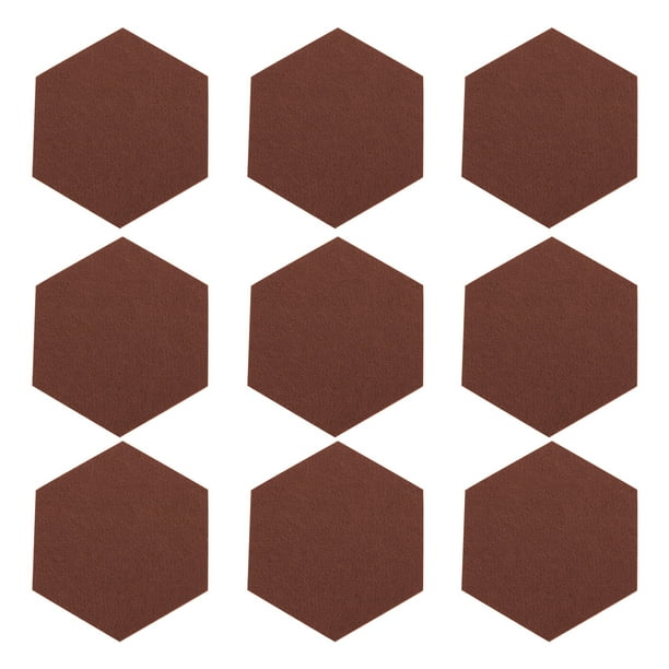 KAKOWELY 12 tableros de mensajes de fieltro hexagonales para pared, autoadhesivos.