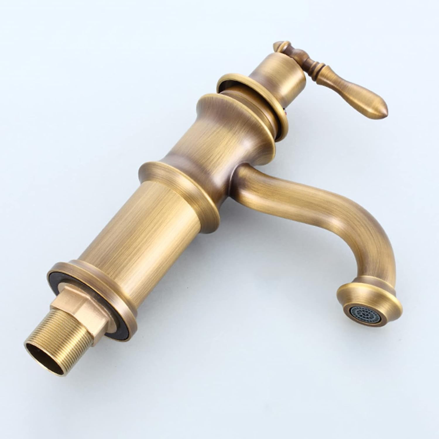 Vintage Bathroom Faucet, Brass Sink Faucet Bathroom, Hot and Cold Sink Mixer Tap Faucet, Single Hole Single Handle Bathroom Sink Faucet, Black