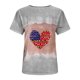 thumbnail image 4 of Día de la Independencia Moda Mujer Casual Cuello redondo Manga corta Impreso Señoras Tops Blusa Pompotops hkajfhjk467295, 4 of 5