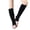 Black, variant on Women Girls Ballet Dance Stirrup Leg Warmers Ribbed Knit Latin Knee High Socks