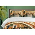 thumbnail image 4 of Ambesonne Venice Duvet Cover Set, Bridge Gondola, 2-Calking, Orange Ivory Bluegrey, 4 of 7