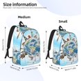 thumbnail image 2 of Vsdgher World Travel Print Canvas Backpack Travel Rucksack Unisex Knapsack 15.7/17.7Inch Laptop Backpack for Work,College -Small, 2 of 5