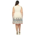 thumbnail image 3 of White Mark Women's Plus Size Fit and Flare Knee Length Dress, 3 of 6