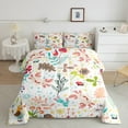 thumbnail image 2 of Cute Axolotl Comforter Set Queen Kawaii Axolotl Bedding Set Room Decor Cartoon Floral Animal Bedding Comforter Sets Botanical Leaf Plant Wildlife Quilt Duvet 3 Pcs, 2 of 7