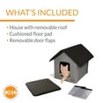 thumbnail image 4 of K&H Pet Products Outdoor Kitty House Cat Shelter (Unheated) Gray/Black 19 X 22 X 17 Inches, 4 of 7