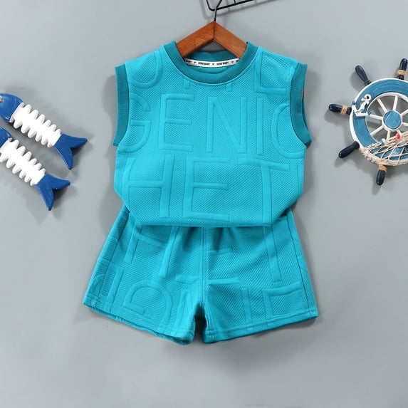 Big Kid Boys Casual Outfit Set Summer Loose Fit Casual Wear Size 8-16 Years