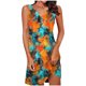 thumbnail image 5 of TaTaai Women Fashion Retro Print V-Neck Sleeveless Short Dress Loose Casual Fit Ladies Spring Summer Holiday Gathering Wear Lightweight Breathable No Fading Stylish Dress Gift, 5 of 8