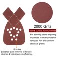 thumbnail image 4 of Unique Bargains 40 Packs 2000 Grits 12 Holes Hook & Loop Sandpapers Triangular Sanding Pads Sheets with Extra Tips, 4 of 6