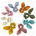 Clearance Sale Solid Color Flower Hair Band Satin Fabric Plain Color