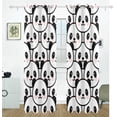 thumbnail image 2 of Coolnut Cartoon Panda Pattern Thermal Insulated Blackout Grommet Printed Window Curtain - 84x55 in - 100% Polyester 2 Panels, Stitchingstyles, 2 of 6