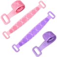 thumbnail image 2 of SM Soft Pink Bath Towel Set with Silicone Scrubbers, 2 of 5