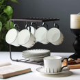 thumbnail image 5 of 1 Pcs Coffee Cup Holder 6 Hooks Metal Cup Rack Tea Cup Display Rack For 6 Cup Saucer Spoon Sets, 5 of 5