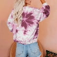 thumbnail image 6 of ZANZEA Women Autumn Tie-dyed Long Puff Sleeve Round Neck Sweatshirts, 6 of 6