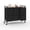 火烧色+黑色, variant on Laundry Sorter with Wheels & 100lb Top Shelf, Rolling 3 Section Removable Pull-Out Fabric Bags Hamper Basket, Sturdy Rustic Brown Black Iron Organizer for Room Organization