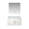 thumbnail image 3 of Sonoma 36 in W x 22 in D Glossy White Single Bath Vanity, Carrara Marble Top and 36 in LED Mirror, 3 of 11