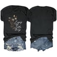 thumbnail image 4 of Camisetas de Verano de Mujer Pequeña Flor Impresa Cuello Redondo Manga Corta Superior, Verano Superior de las Mujeres, 4 of 8