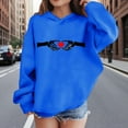 thumbnail image 5 of Elvqul Teen Girls Oversize Sweatshirts Blue Pullover Hooded Loose Graphic Kids Sweaters for Girls Comfy, 5 of 9