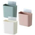 thumbnail image 4 of 3pcs Adhesive Wall Mounted Storage Organizer Box for Bathroom Pantry Kitchen Self-draining Storage Box, 4 of 9