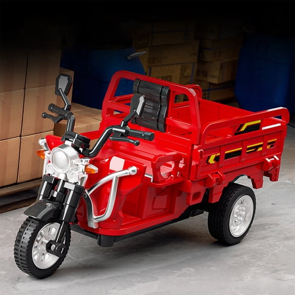 Kids Tricycle Toy, Simulation Motorcycle, Inertia Powered Ride-On with Detachable Shield, Boys Girls Pretend Play