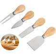 thumbnail image 1 of Juego de 4 cuchillos para queso, cuchillos para queso de acero inoxidable, tenedor para queso, pala para queso Kuyhfg Bienvenido a Kuyhfg, 1 of 5