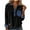 Black, variant on Womens Fashion Color Blocked Trendy V-Neck Lapel Blouses Tops Women Solid Casual Long Sleeves Lapel Denim Patchwork Stitching Pullover Sweatshirt Tops