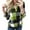 Green, variant on Tshirts for Women Casual Long Sleeve Plaid Shirt Slim Jacke Tops for Women Trendy Brown S