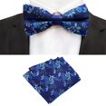 thumbnail image 1 of RV Corbata floral para hombre, pañuelo, pajarita y pañuelo de bolsillo azul Sailing Electrónica, 1 of 5